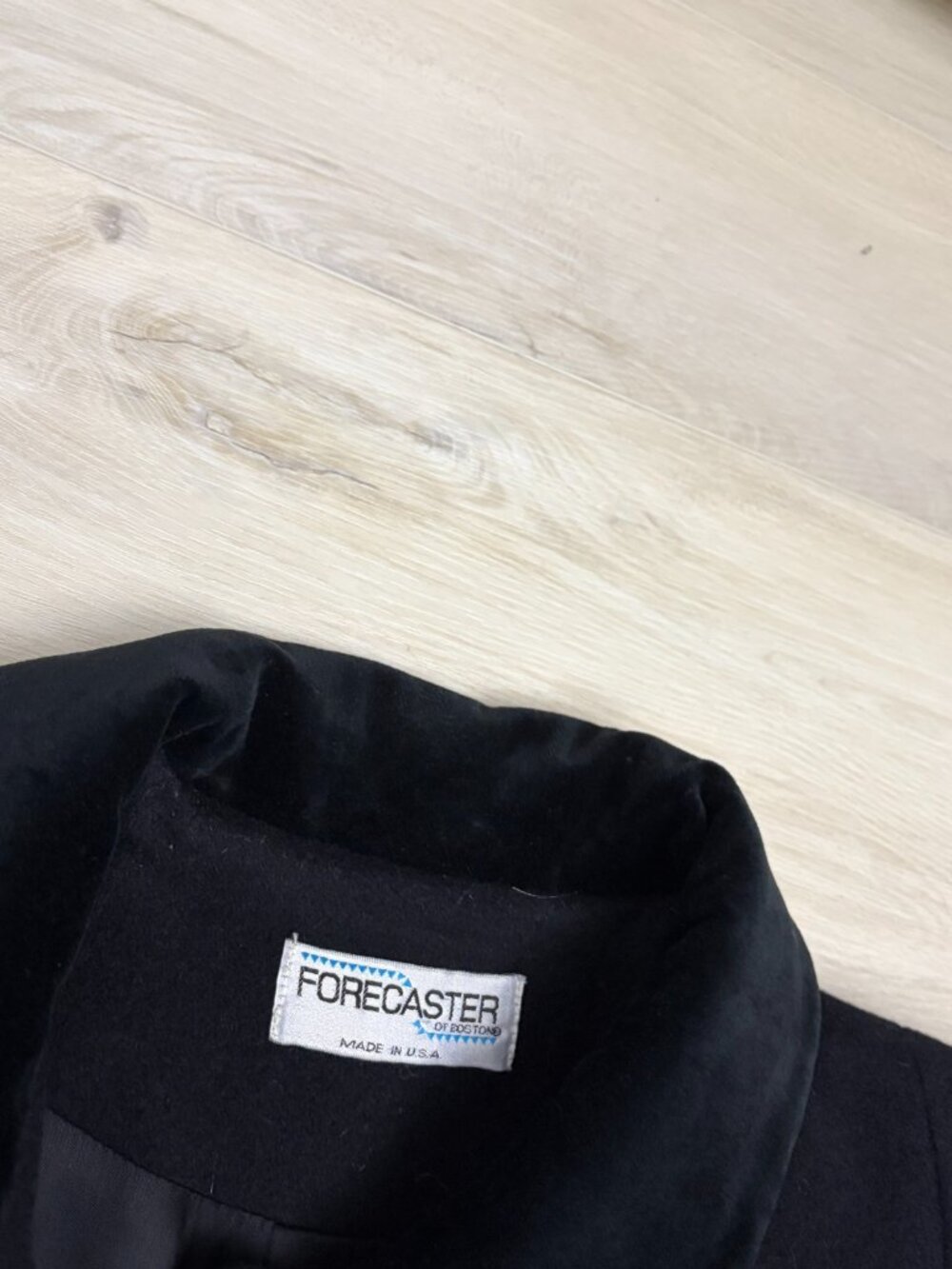 VINTAGE WOOL Forecaster of Boston Long Trench Winter Business Pea Coat Womens 10 - Picture 6 of 7